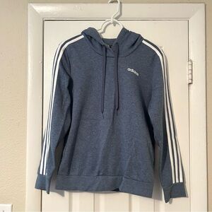 Adidas Womens Like New dusty blue heather fleece hoodie, size S
